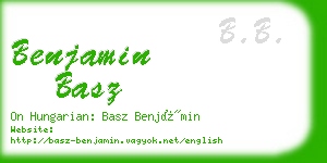 benjamin basz business card